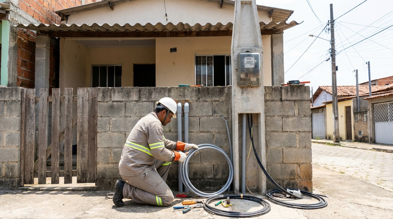 Instalação de Poste Padrão em Curitiba‑PR